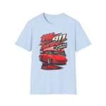 1988 Porsche 911 Turbo Slant Nose Cabriolet T-Shirt — Red Sports Car Graphic
