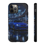 Skyline GT-R R34 Bayside Blue Tokyo Night Art Tough Phone Case