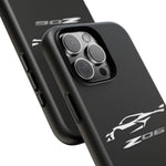 White C8 Z06 Phone Case for Chevy Fans, Tough Protective Cover