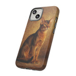 Abyssinian Warm Ticked Portrait Art Tough Phone Case