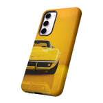 Yellow Corvette Phone Case, C3 Stingray Classic Sports Cover, Gift