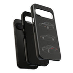 Black C5 Corvette Sports Car Phone Case Tough Multi View Print