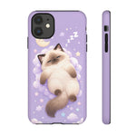 Ragdoll Sleepy Blue Eyes Kawaii Cat Art Tough Phone Case