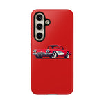 Red Classic Corvette C1 Illustration phone case | Retro Car Tough Case