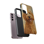 Goldendoodle Fluffy Curls Portrait Art Tough Phone Case
