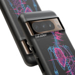 Neon Anatomical Skeleton Phone Case | Internal Displacement Art