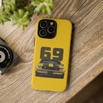 1969 Camaro Z28 Yellow Front View Muscle Car Tough Phone Case