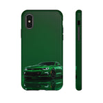 Racing Green Camaro Phone Case, Sports Muscle Car Tough Cover