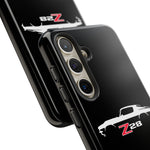 1970 Camaro Z28 White Silhouette Tough Phone Case Cover Gift