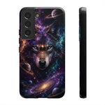Cosmic Wolf Phone Case, Galaxy Nebula Portrait Tough Cover, Gift