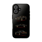 Trans Am Phone Case Black Gold, Three-View Vector Tough Cover