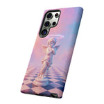 Praying Cherub Statue halo Vaporwave Aesthetic phone case