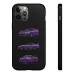 MK4 Supra Phone Case Purple, Three-View Vector Cover