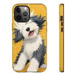 Sheepdog Hair Flip Phone Case Funny Dog Lover Gift