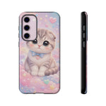 Scottish Fold Cat Kawaii Cute Portrait Art Tough Phone Case