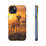 Rhodesian Ridgeback African Savanna Art Tough Phone Case