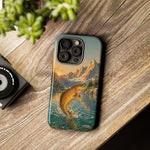 Leaping Golden Trout Lake Scene phone case | Tough Cover