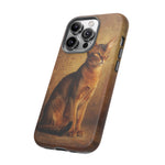 Abyssinian Warm Ticked Portrait Art Tough Phone Case