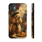 Poodle in Beret Phone Case | Vintage Paris Café Illustration