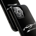 White C8 Z06 Phone Case for Chevy Fans, Tough Protective Cover