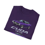 1970 Cuda purple car T-Shirt | Classic Muscle Car Tee