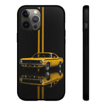AAR Cuda Phone Case, Yellow 70 Muscle Car Stripe Studio Cover