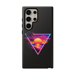 Synthwave Sunset Triangle Phone Case Retro Vaporwave Case