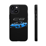 Rapid Blue C8 Corvette Vector Tough Phone Case