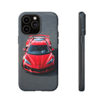 Red C8 Z06 Track Wing Tough Phone Case Cover Gift Art