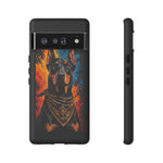 Doberman Bandana Portrait Tough Phone Case - Color Splash