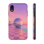 Retro Vaporwave Sunset sphere phone case | protective cover