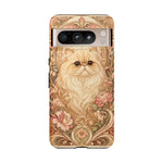 Persian Cat Floral Art Nouveau Tough Phone Case