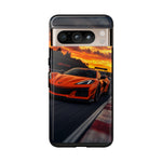 Orange C8 Z06 Flat Plane V8 Speed Art Tough Phone Case