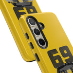 1969 Camaro Z28 Yellow Front View Muscle Car Tough Phone Case