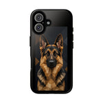 German Shepherd Geometric Art Tough Phone Case - Low Poly
