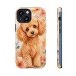 Miniature Poodle Whimsical Watercolor Art Tough Phone Case
