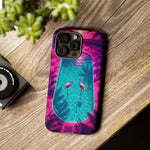 Neon Flamingo Pool Vaporwave Art Tough Phone Case