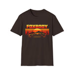 Foxbody Retro Sunset Car T-Shirt Classic Muscle Graphic Pony Car Tee
