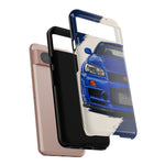 R34 Skyline GT-R Bayside Blue Tough Phone Case for 90s JDM Fans