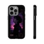 Melancholy Data Poster Phone Case, Glitch Anime Sky Tough Cover