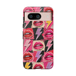 Pop Art Lips and Lightning Bolt Phone Case