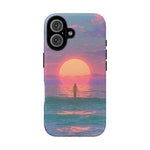Vaporwave Ocean Sunset Tough Phone Case Cover Gift Art