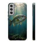 Largemouth Bass Phone Case, Sunlit Underwater Tough Cover, Gift