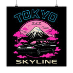 Skyline R32 GT-R Poster Tokyo JDM Wall Art Print Retro Garage Decor Gift