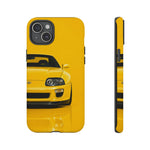 Yellow Supra Phone Case, MK4 90s JDM Legend Tough Protective Cover for Men