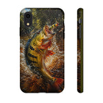 Peacock Bass Strike Phone Case Freshwater Fishing Gift for Anglers