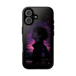 Melancholy Data Poster Phone Case, Glitch Anime Sky Tough Cover