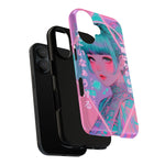 Neon Cyber Geisha phone case | Tough Case