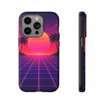 Classic Grid Sunset Vaporwave Art Tough Phone Case