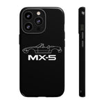 MX-5 Miata White Side Silhouette Tough Phone Case Cover Gift